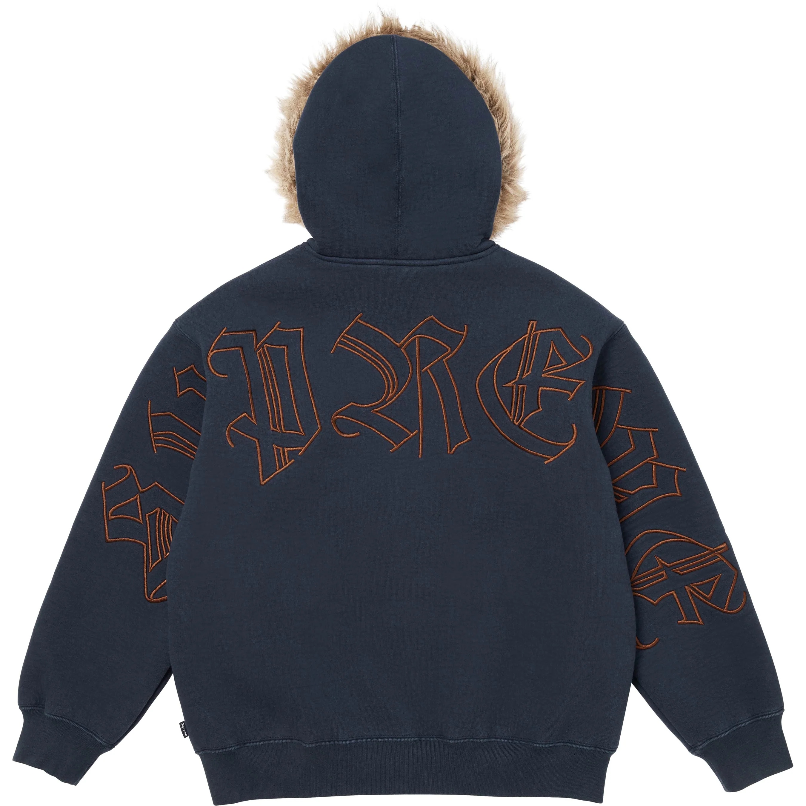 Faux Fur Zip Up Hooded Sweatshirt view 14